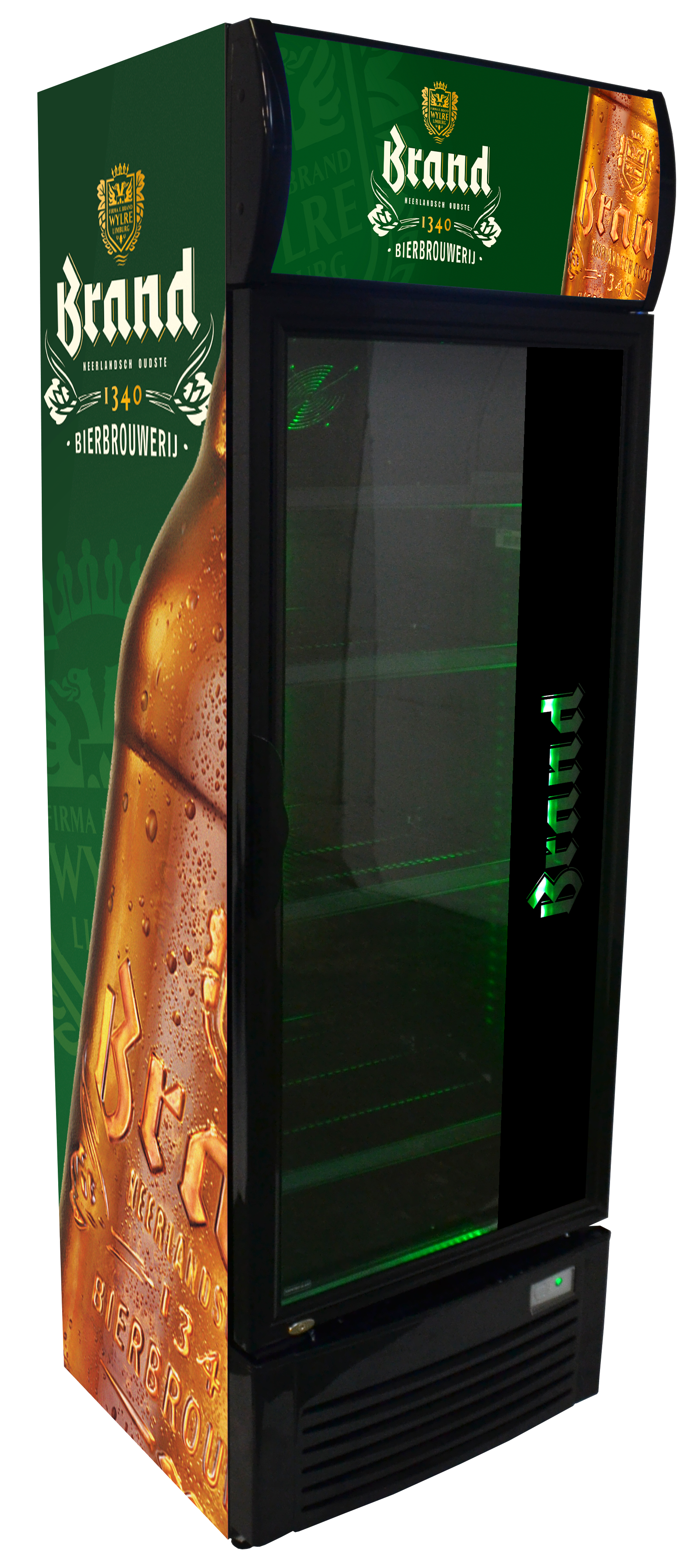 Brand bier koelkast met reclame glasdeur snelkoeler dekornschuur.nl 4