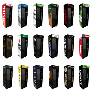 360 Liter "BlackLine" koelkasten met reclame