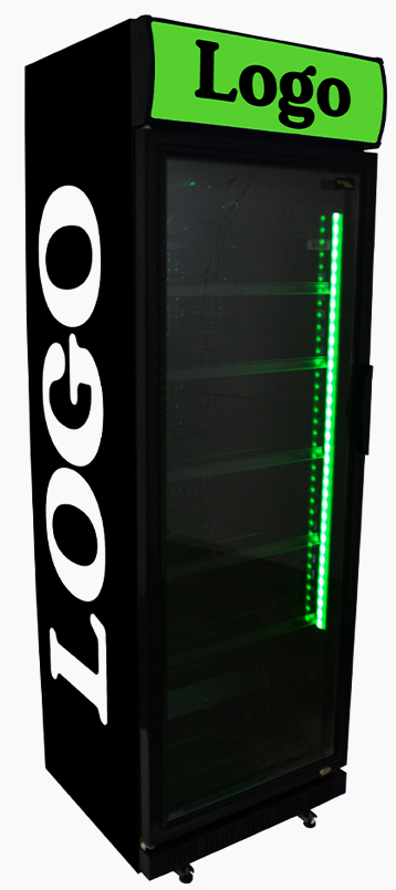 360 liter blackline exclusief koelkast met reclame dekornschuur.nl 4