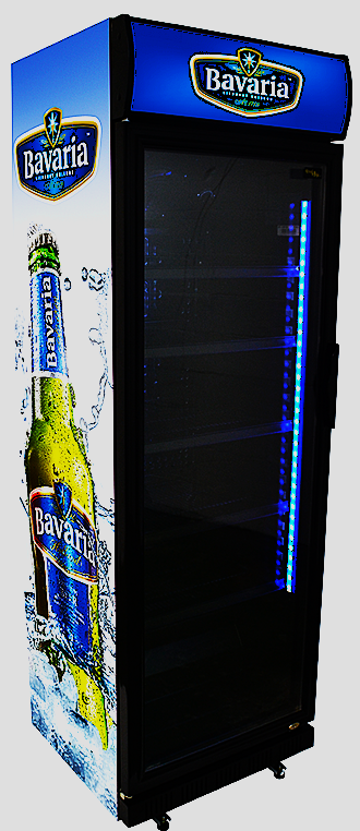 360 liter blackline exclusief koelkast met reclame dekornschuur.nl 2