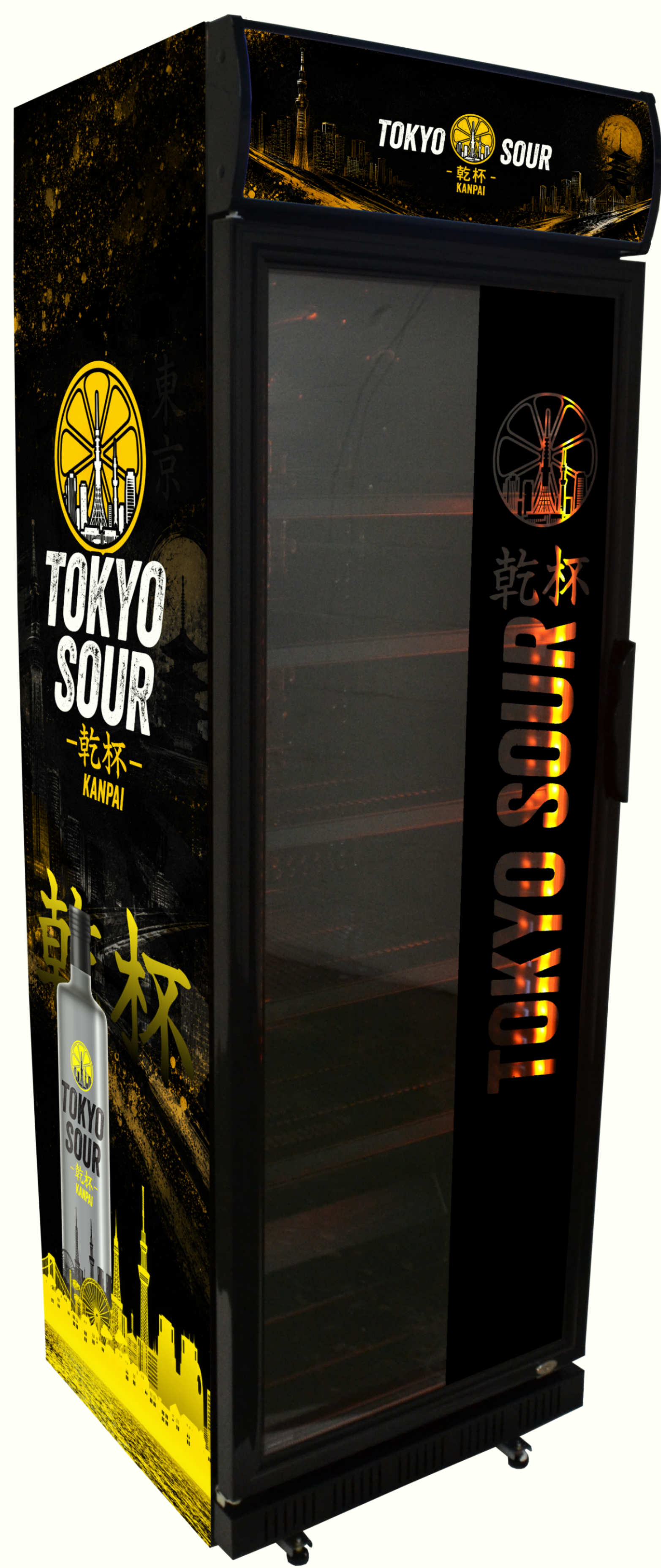 OW_Koelkast_Oranje_Tokyo Sour_Voorbeeld_360L