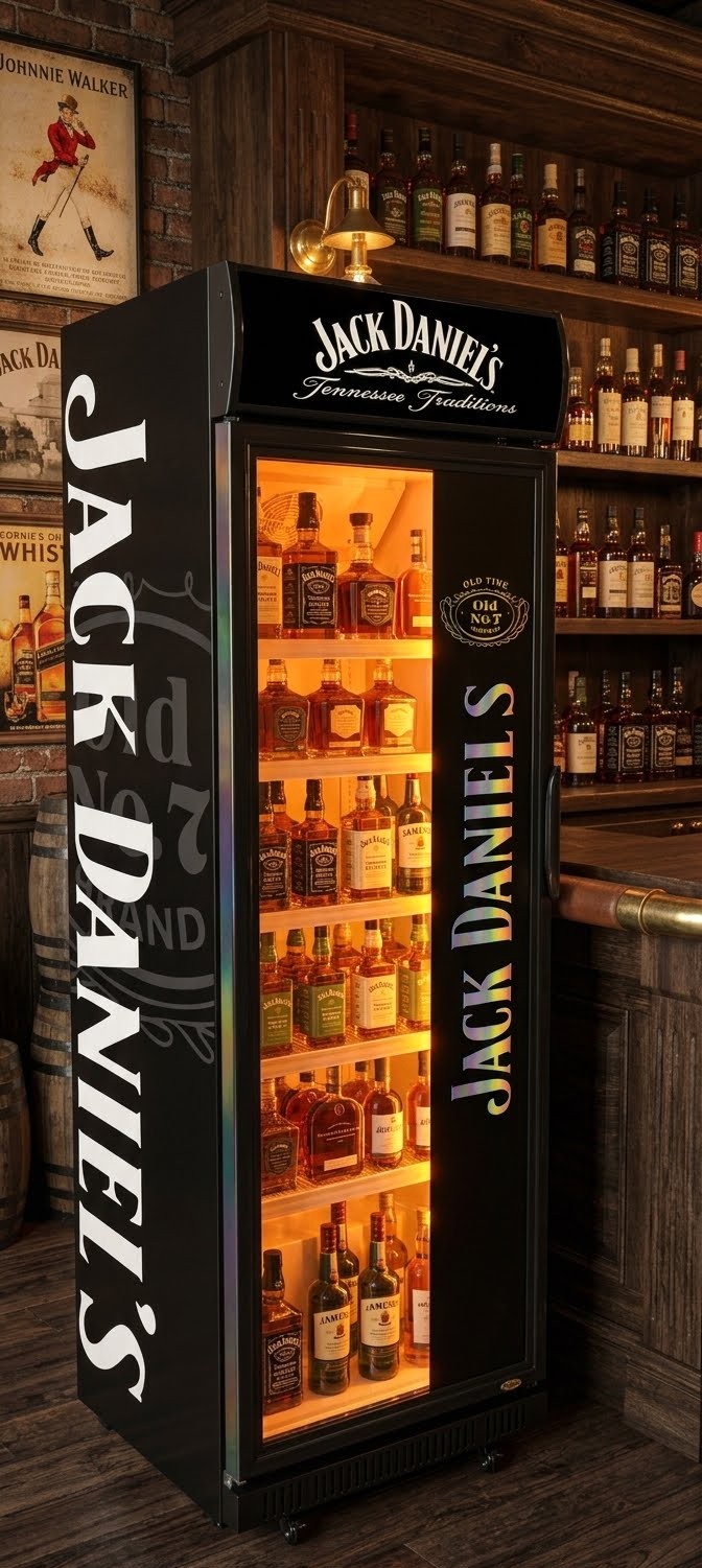 jack daniels koelkast met reclame dekornschuur.nl